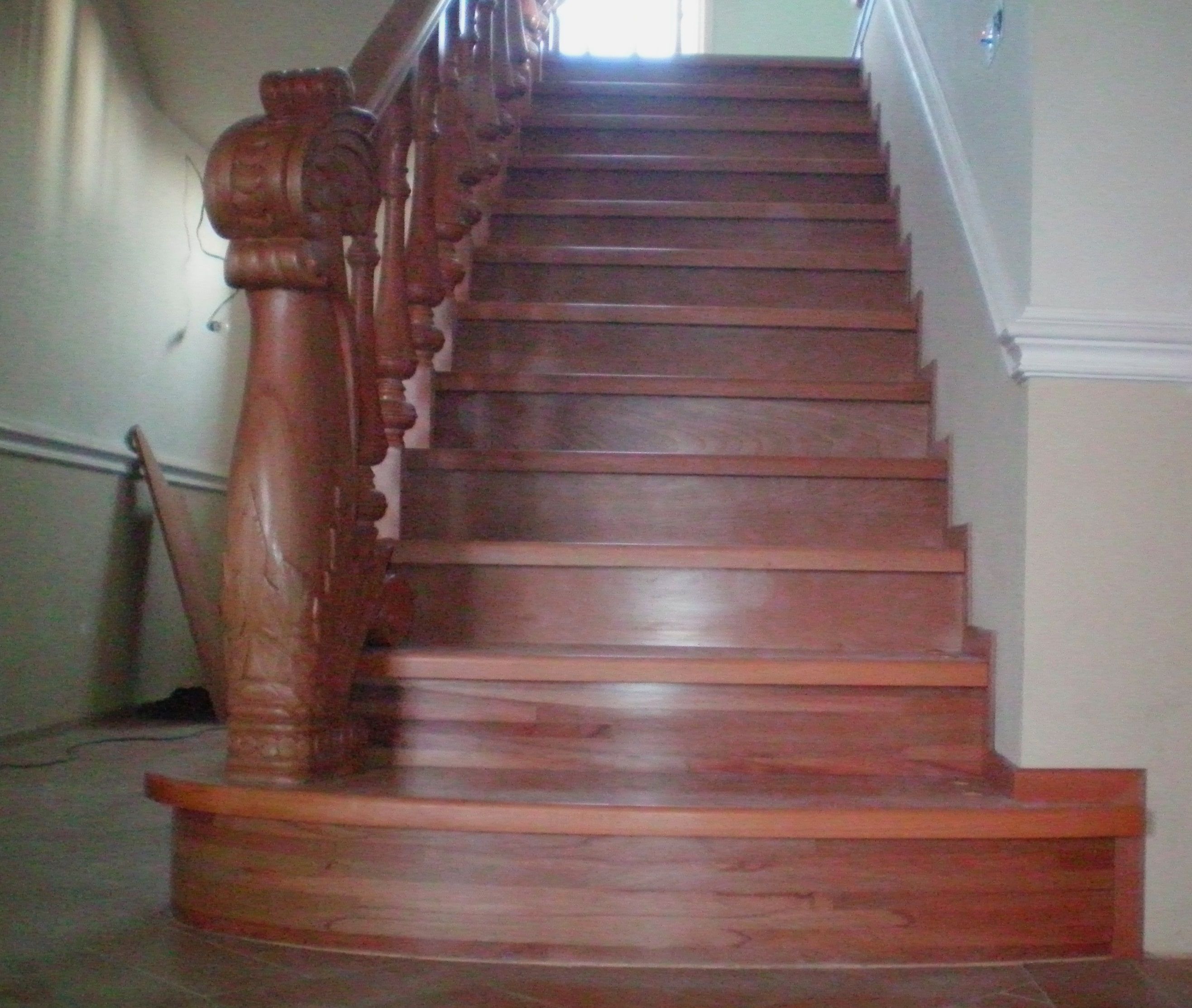 Лестница Сказка на две секции под старину коричневого цвета